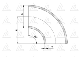 Curva a saldare 90° L.R. seamless WP-S - ANSI