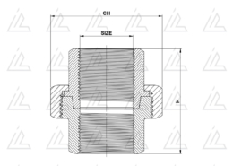 Bocchettone FF con sede conica - F340