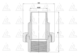 Bocchettone MF con sede conica - F341