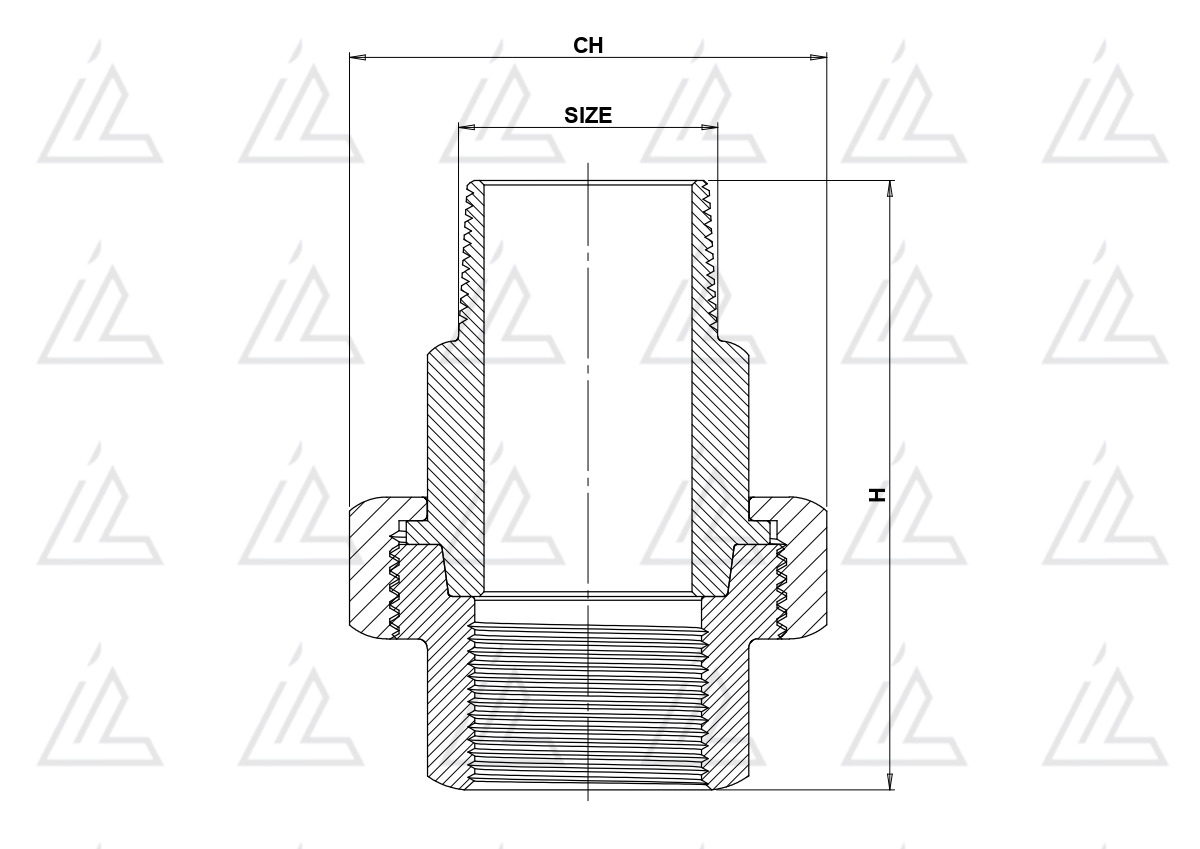 Bocchettone MF con sede conica - F341