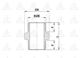 Nipplo esagonale - F280